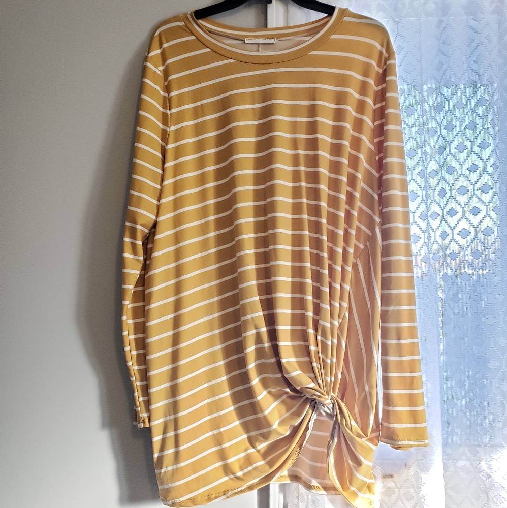 Mustard Striped dress